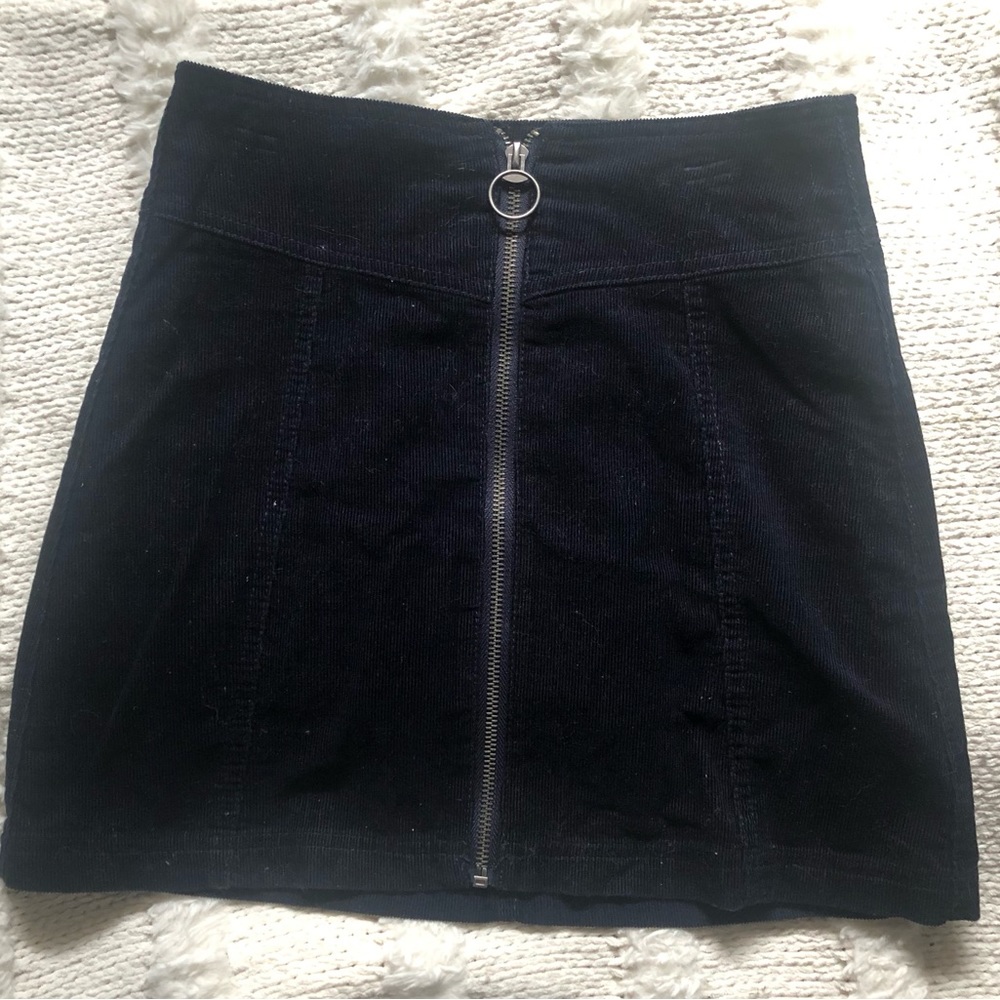 Navy Blue Mini Skirt Small